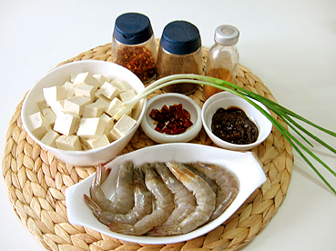 麻婆豆腐蝦材料