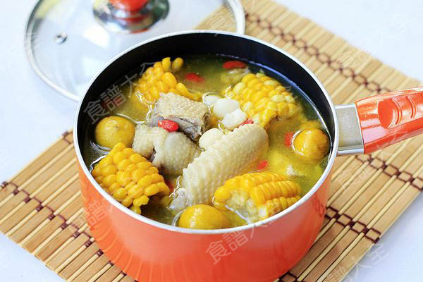 玉米蓮子雞湯