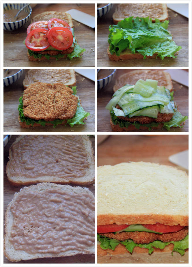 烤雞排三明治做法28