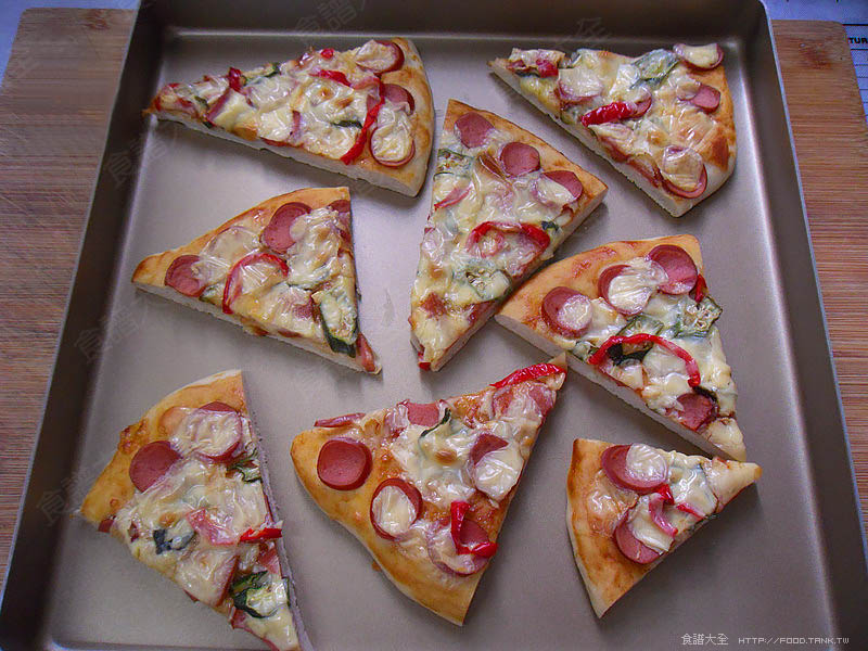 秋葵香腸披薩