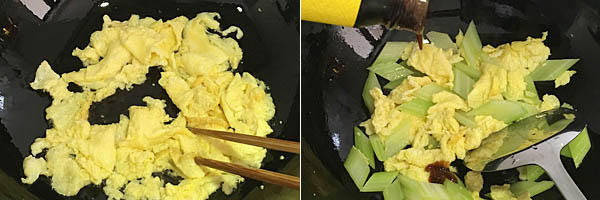 芹菜炒蛋做法5-6